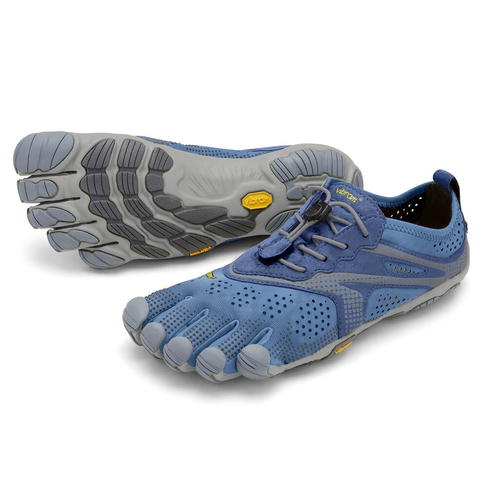 Vibram Five Fingers Womens V-Run - Hiking Shoes Blue - XAE863290